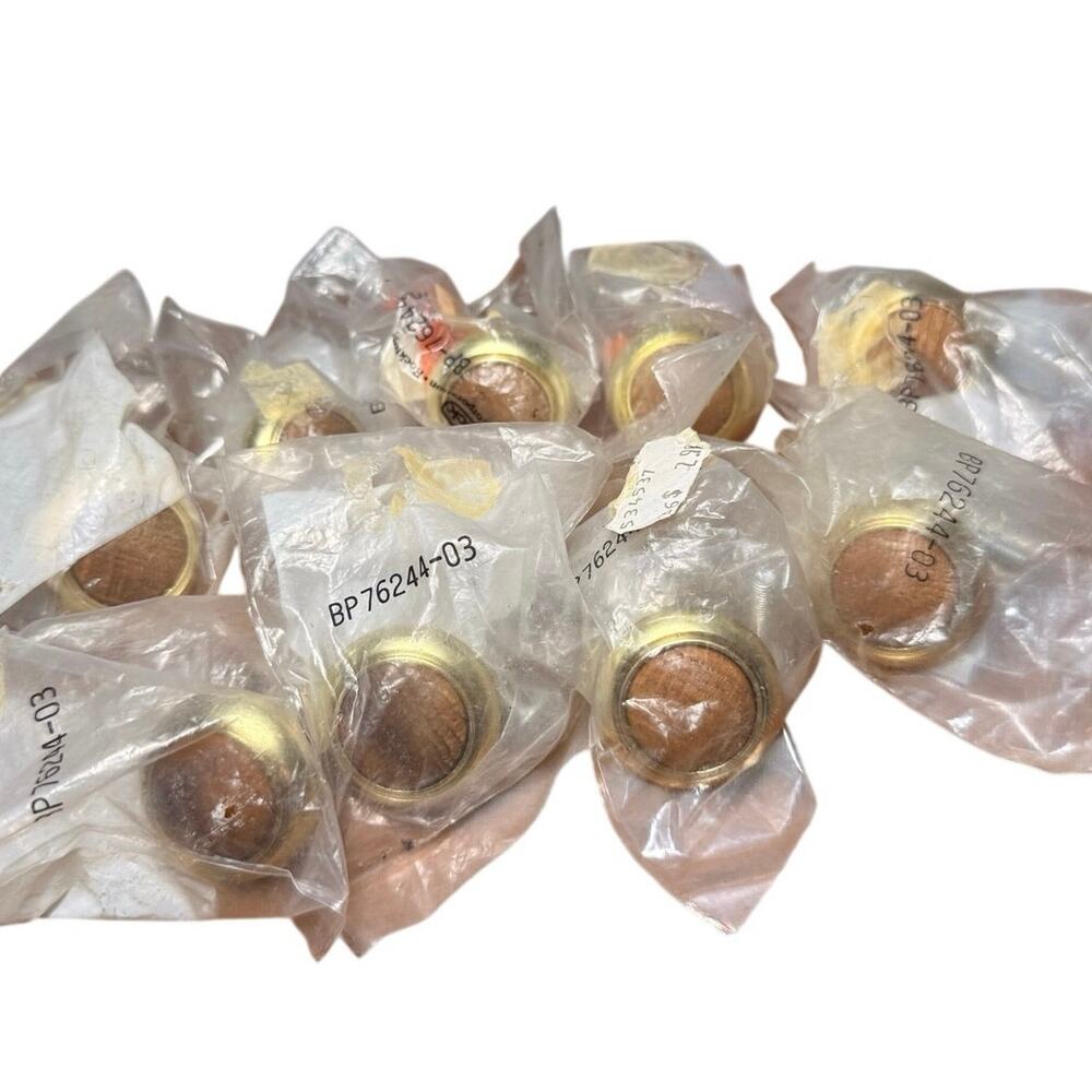 Vintage Amerock BP76244-03 Royal Family Oak Brass Cabinet Knobs Lot of 9 NOS